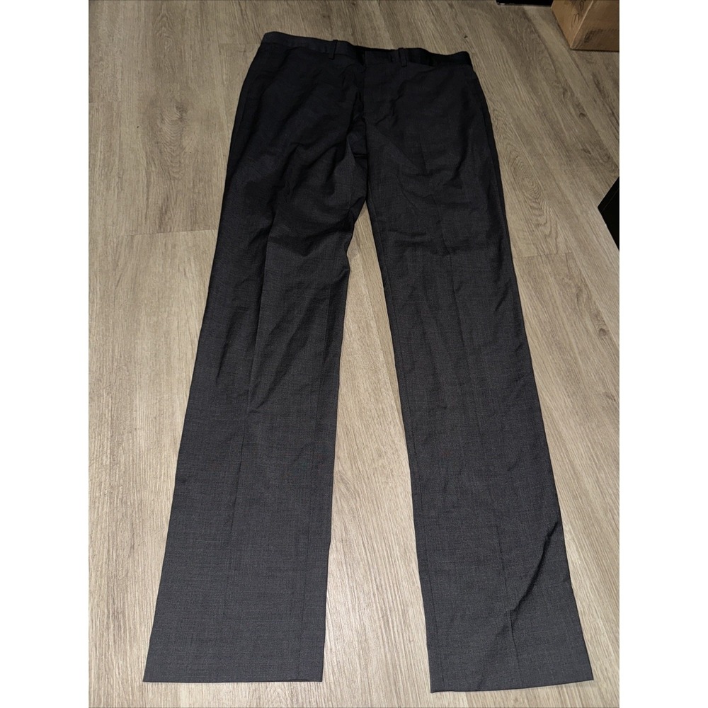 NWT Theory Jake Suit Men's 34x34 Wool Dress Pants Chino Zip Designer Gray